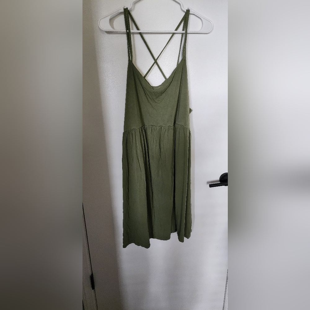 Old Navy Sage Green Midi Dress